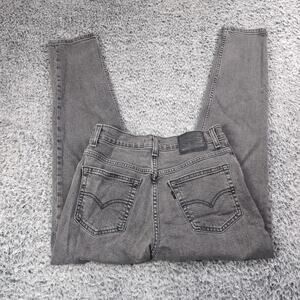 Levis Jeans Women 26 Gray Mom High Rise Straight Streetwear Denim Casual Y2K
